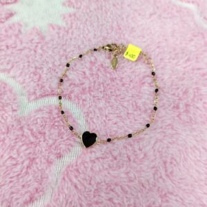 Pulsera Corazón Negro