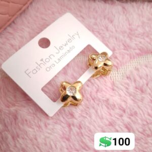 Aretes Flor Dorada