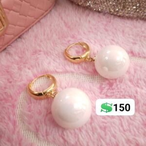 Aretes Perla Dorados