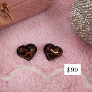 Aretes con estampado leopardo