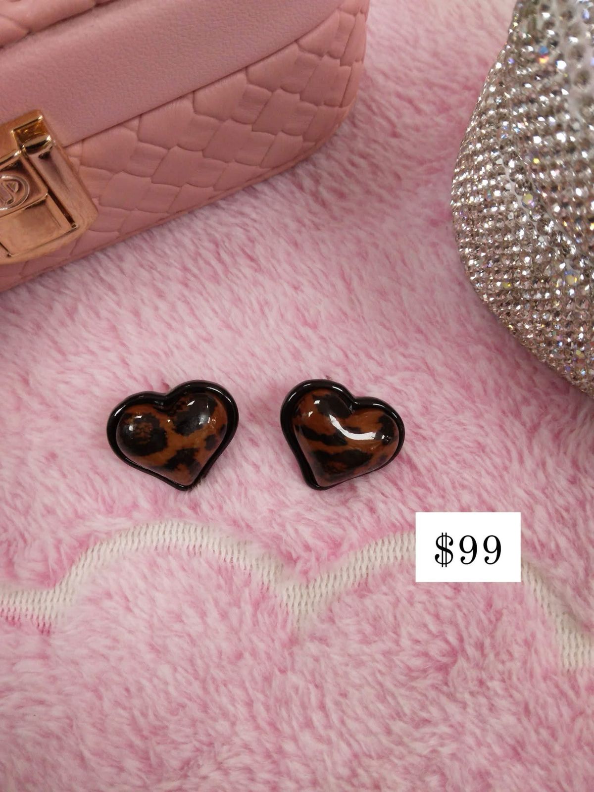 Aretes con estampado leopardo